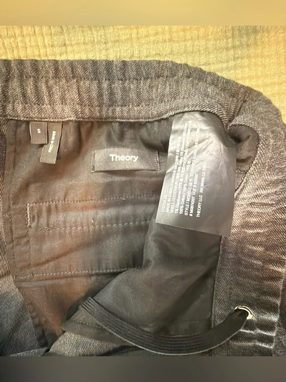 Theory Men's Charcoal Gray Jogger Sweatpants